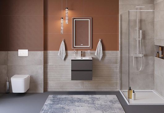 BelBagno Тумба с раковиной Kraft 39-50 подвесная Темно-Серый матовый с раковиной BB500/390ETL – фотография-12